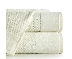 Eurofirany Lot de 6 Serviettes de Toilette en Coton éponge Doux Crème 50 x 90 cm