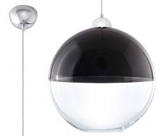 Sollux Lighting GINO Suspension Verre Noir Chrome