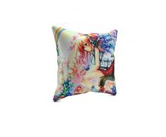 Picanova Coussin dÃ©coratif, Satin, Multicolore, 40 x 40 cm