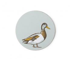 Jersey Pottery Taches Vertes Dessous de Verre, MÃ©lamine, Gris, 0.48 x 10 x 10 cm