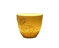 Light-Glow Coquelicots Xyline Tasse, Porcelaine, Blanc, 7Â x 6.4Â x 7.2Â cm