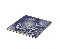 Gillian Kyle GK/TVT/IT Dessous de plat en céramique Motif chardon indigo