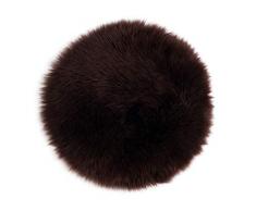 GÃ¶zze Coussin de Chaise en Peau de Mouton Ã 38 cm, Marron foncÃ©, 38 x 38 cm