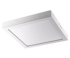 Alco 9229, Plafonnier LED carrÃ© Env. 22,5Â x, Argent, mÃ©tal, 4Â cm, 22,5Â x 22,5Â x 3,5Â cm