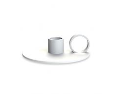 Cooee Design Bougeoir INOX Blanc 13 cm