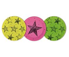 Lot de 6 assiettes en carton pour anniversaire ou fÃªte de Folat