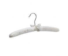 AmazonBasics Cintres Ã tunique avec boudins de satin, ivoire, lot de 12