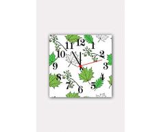 Bonamaison Horloge Murale en MDF, Multicolore, 30 x 30 cm