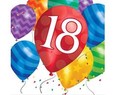 Unbekannt Creative Converting Lot de 16 Serviettes de Table Happy Retirement Ballon Blast Happy Retirement