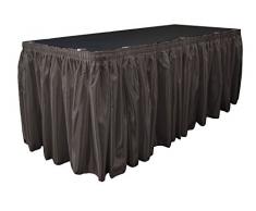 La Mariée Jupe de Table en Lin avec 10 l-Clips, Satin, Gris Anthracite, 21 cm x 29 , Lot de 11