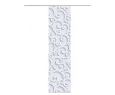 Home Fashion Panneau Coulissant en Tissu dameublement Impression numÃ©rique ornamo, Polyester, Gris, 245Â x 60Â cm