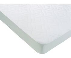Indalo Zafir - Housse de Matelas Micro rembourrée, Polyester PVC, Blanc, 200 x 150 x 26 cm