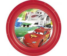 IDELICE EN008 112A Assiette 21cm Cars, Plastique, Multicolore, 21 x 16,5 x 2 cm