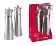 Cole & Mason Acier Inoxydable Moulin à Poivre/Moulin à Sel GS