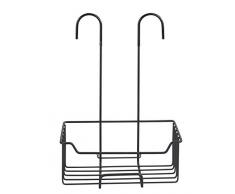 Wenko ÃtagÃ¨re de douche thermostatique Milo Ã suspendre au robinet de la douche, Ã©tagÃ¨re de douche en acier inoxydable rouge, Acier inoxydable, Noir , 25 x 36 x 14 cm