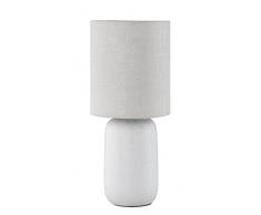 Reality, Lampe de table, Clay 1xE14, max.40,0 W Tissu, Cappucino, Corps: Céramique, Cappucino Ã:15,0cm, H:35,0cm IP20,Interrupteur de cordon