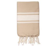 Moorish Idol - Fouta Traditionelle Unie- 100cm x 200cm- Beige