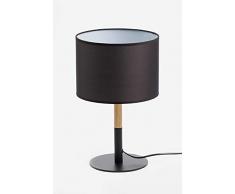 Aluminor MIKADO LT N LAMPE DE BUREAU, Noir et Bois Naturel