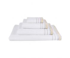 Le Jacquard Francais Serviette de bain Envol Coton Jaune Rectangulaire 50 x 100 cm