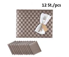 Westmark Lot de 4 sets de table en plastique de qualité supérieure 40 x 30 cm, Polypropylène, taupe, 40 x 30 cm