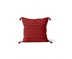 Soleil docre Julia Coussin, Coton, Rouge, 40 x 40 cm