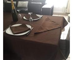 laurentmortreux Lot de 3 Serviettes de Table 45x45 Chocolat, Tissus
