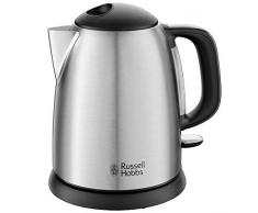 Russell Hobbs 24991-70 Bouilloire 1L Compacte Adventure, Ebullition Rapide, Filtre Anti-Calcaire Amovible, Lavable, Niveau dEau Visible - Gris