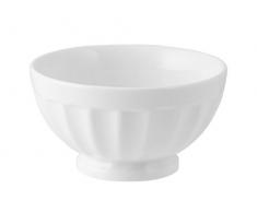H&H Table Hotelware Bol cÃ´tes, 9Â cm, Porcelaine, Blanc, 9Â x 9Â x 5Â cm