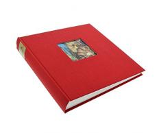 Goldbuch Album Photo avec DÃ©coupe, Bella Vista, 25 X 25 Cm, 60 Pages Blanches avec Intercalaires Glassine, Lin, Rouge, 24890