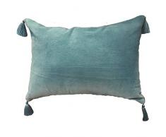 Ragged Rose Duckegg Coussin en Velours Bleu 35 x 50 cm