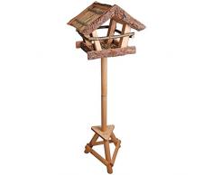 Country Style Mangeoire pour Oiseaux en Bois avec Support 35,2Â x 31,7Â x 111Â cm, Multicolore, Unique