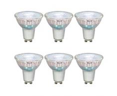 Umi par Amazon - Lot de 6Â ampoules spot LED MR16 GU10 en verre, 4,5Â W (Ã©quivalent de 50Â W), 15Â 000Â heures, blanc chaud (2Â 700Â K)