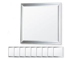 9x LEDVero 30x30 Panneau Ultraslim de LED - 10W, 800lm, 4500K Plafonnier encastrÃ© avec clips de montage et transformateur EMV2016 - blanc neutre