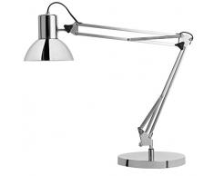 Unilux 400092123 Lampe de Bureau LED, Aluminium, E27, 10 W, Chrome, 40 x 40 x 20 cm