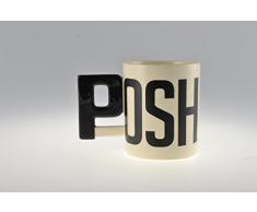 The Glam Collection - Tasse avec poignÃ©e en Forme de Lettre de lalphabet - Inscription Posh