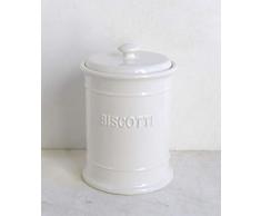 LUXE LODGE Bocal en cÃ©ramique Blanche avec Bouchon hermÃ©tique Biscuit, Unique