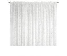 eurof irany Rideau Heather Voilage avec Sobre Blanche Fleurs, Polyester, crème, 350 x 160 x 1 cm