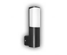 GEV LED Applique Murale Extérieure Stephanie, anti-reflet, éclairage IP 54, 550 lm, 3000 K, Blanc chaud, aluminium, 7 W, anthracite, 11,5 x 7 x 25 cm