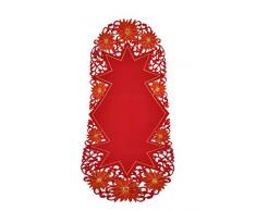 Bellanda 87716ba-40Â x 100Â Ovale Chemin de Table, Polyester, Rouge, 100Â x 40Â x 0,5Â cm