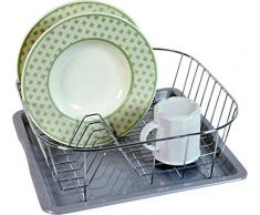 ARTEX Spa 14.83.11 Est Ãgouttoir Ã Vaisselle avec Plateau, chromÃ©, 34 x 34 cm