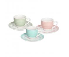 Tognana ME085065598 Gipsy Soft Lot de 6 tasses Ã cafÃ© avec soucoupes en porcelaine