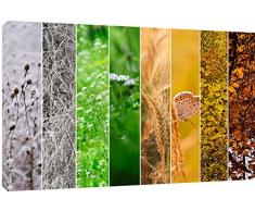 MOOL Toile Murale Motif 4Â Saisons Collage Art Print, Multicolore, Grand, 32Â x 56Â cm