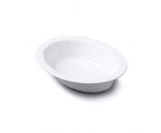 WM 1750 T267 Bartleet & Sons Plat Ã tarte ovale en porcelaine Blanc 24 cm