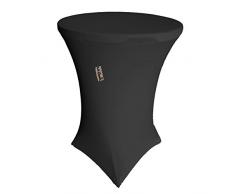 La Housse de Round High Spandex en Lin pour Cocktail Highboy Table, Noir, 71.2 x 91.44 x 0.4 cm