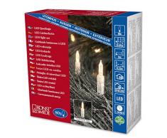 Konstsmide 6020-103 Mini Guirlande dEclairage Extérieur 80 LEDs 24 V Blanc Chaud Câble Transparent