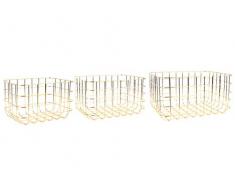 pt, Living PT3261GD Paniers Ã Linge, Le Fer, Vert, D 28 32 36 cm