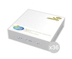 Soft Flower Lot de 36Â Serviettes 40Â x 40Â Soft FL Blancs x50Â 2Â V. Accessoire pour la Cuisine et la Table, Multicolore, Unique