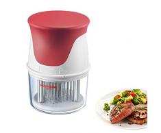 Westmark 62132260 Attendrisseur de Viande Steaker Blanc/Rouge, Acier Inoxydable, 10,7 x 7,3 x 7,3 cm
