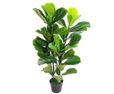 Leaf Design UK Pot de Fleurs artificielles en Plastique Noir 90 cm