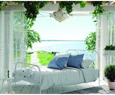 ENCAMA Jacky Linge de lit, Coton 210x270x9.5 cm Blanc